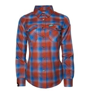 Dixxon Flannel Company Kaihalulu Bay Plaid Long Sleeve‎ Pearlsnap Women's Medium